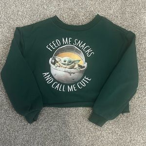 Star Wars Baby Yoda Crop Sweatshirt